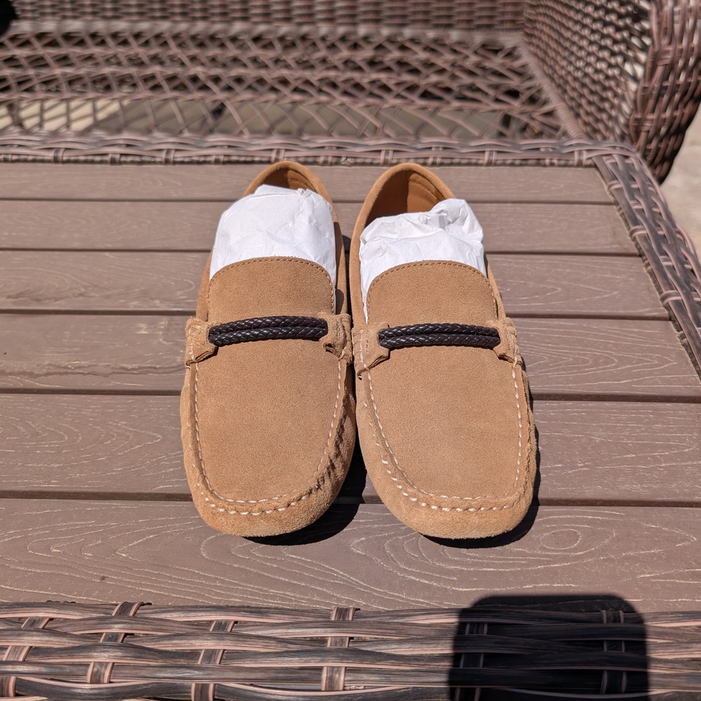 Men's Tan Suede Loafers